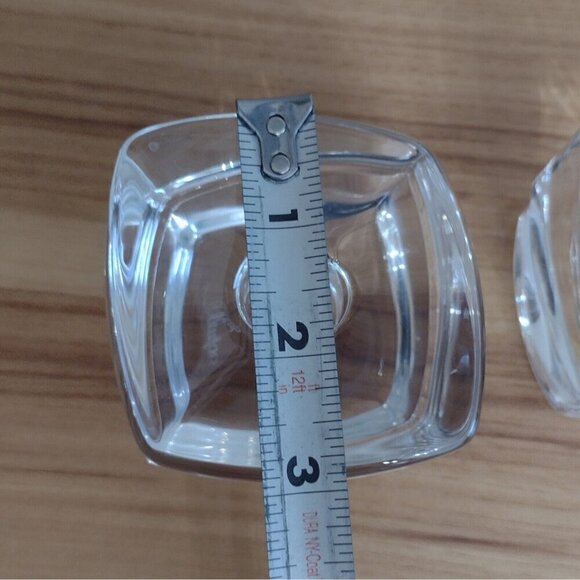 Set Of Orrefors Sweden Crystal Clear Glass Taper Candle Holders Geometric Cubes - Picture 13 of 13